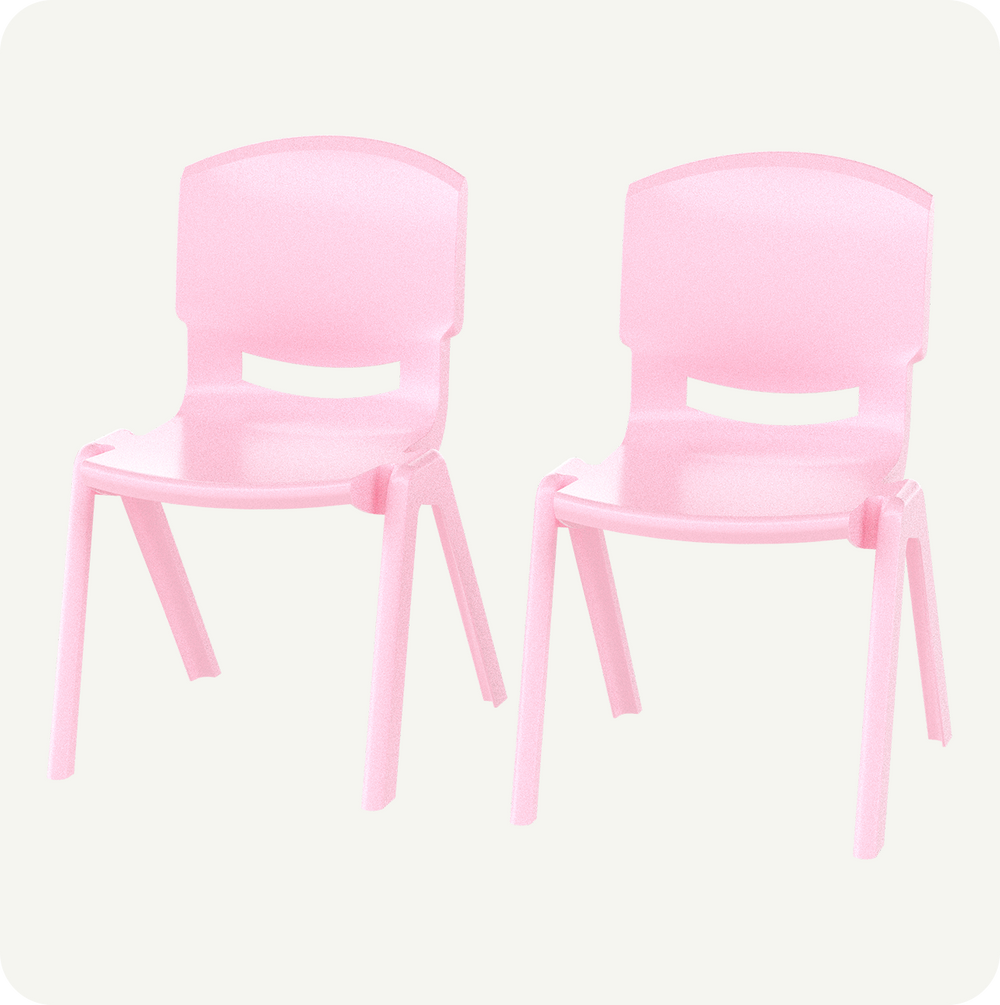 Kit 2 Sillas Infantiles Plástico Resistente