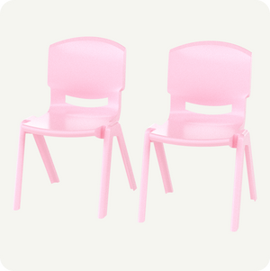 Kit 2 Sillas Infantiles Plástico Resistente