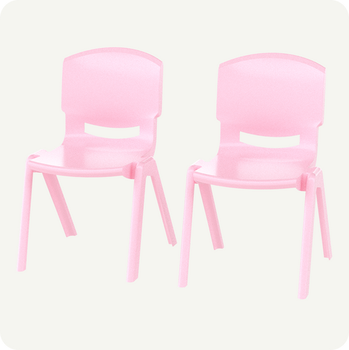 Kit 2 Sillas Infantiles Plástico Resistente