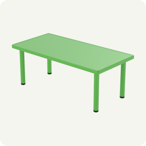 Mesa Infantil Plástico Resistente Colores 120x60