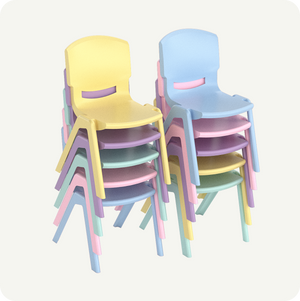 Pack 10 Sillas Infantiles Resistentes Colores Pastel