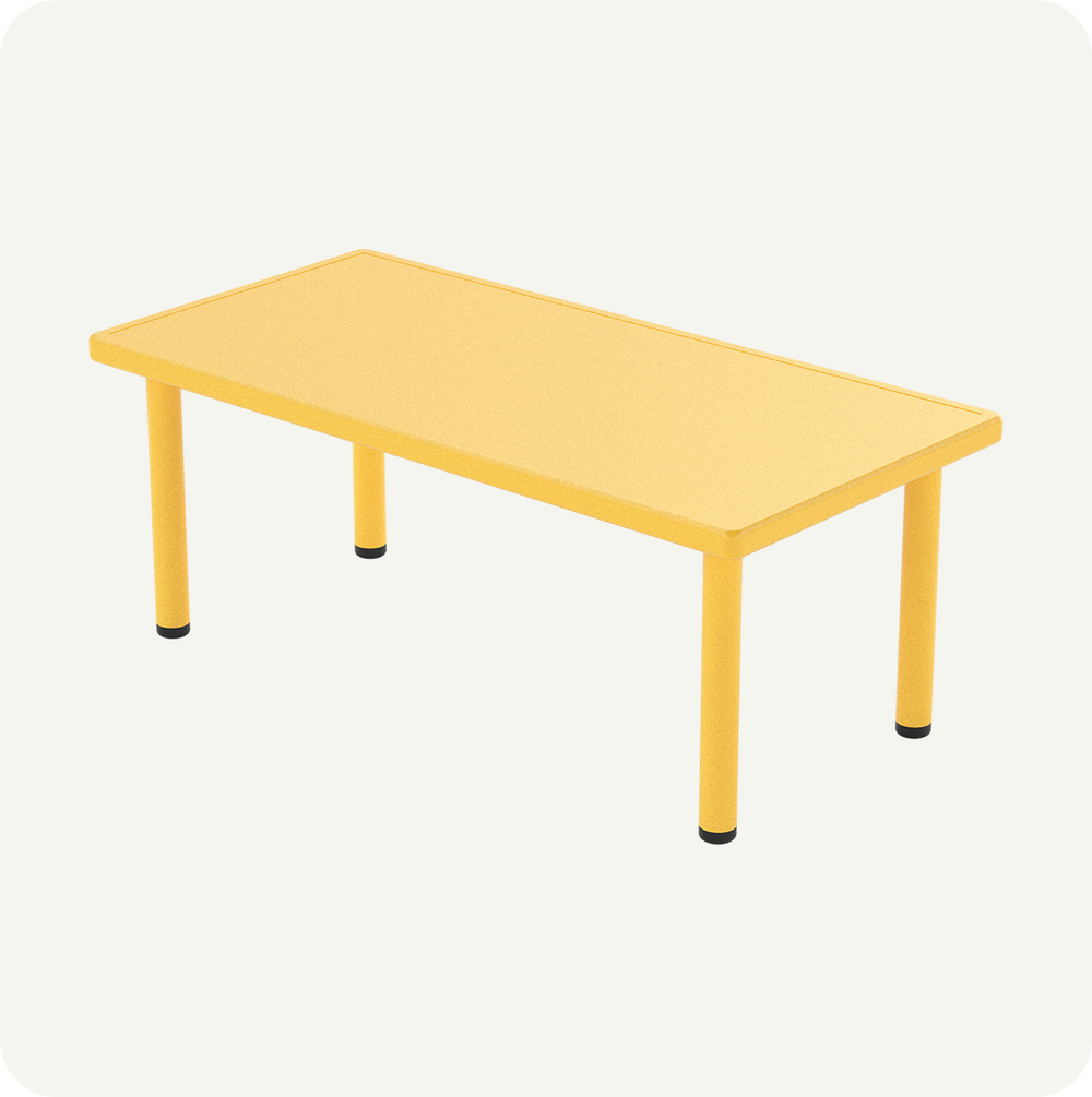 Mesa Infantil Plástico Resistente Colores 120x60