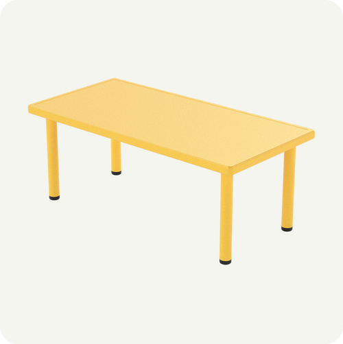 Mesa Infantil Plástico Resistente Colores 120x60