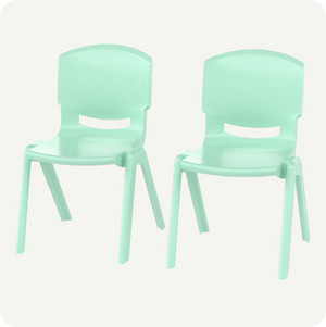 Kit 2 Sillas Infantiles Plástico Resistente