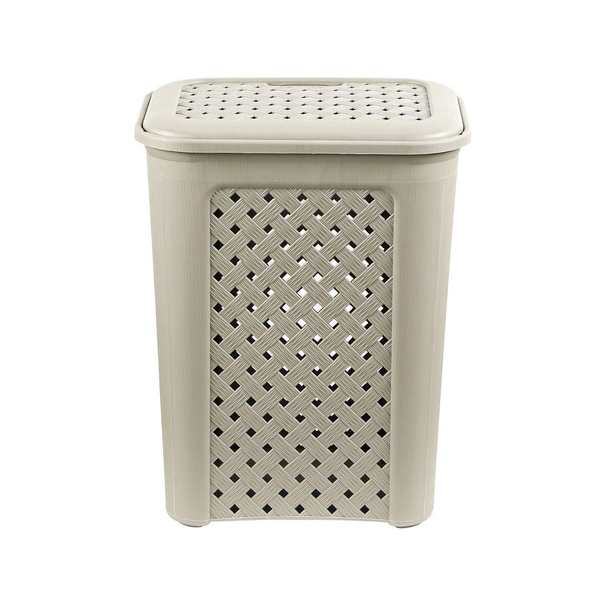 Cesto para Ropa Grande Valentino 40L – Plástico Resistente con Ventilación | Ideal para Hogar, Baño