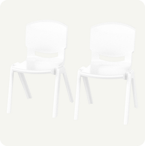 Kit 2 Sillas Infantiles Plástico Resistente