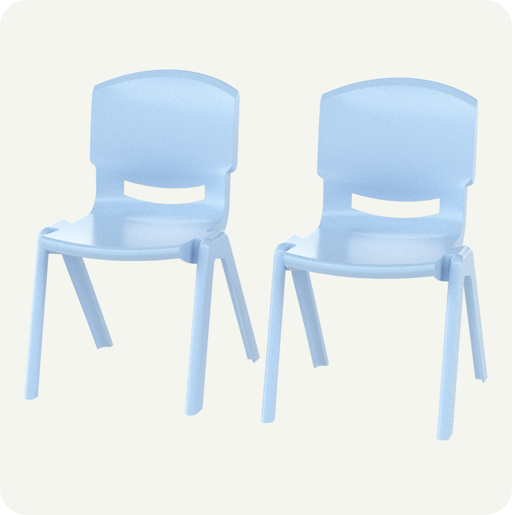 Kit 2 Sillas Infantiles Plástico Resistente
