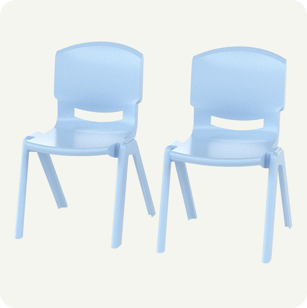 Kit 2 Sillas Infantiles Plástico Resistente