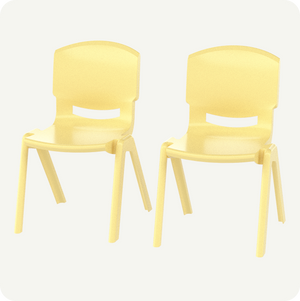 Kit 2 Sillas Infantiles Plástico Resistente