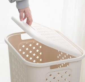 Cesto para Ropa Grande Valentino 40L – Plástico Resistente con Ventilación | Ideal para Hogar, Baño