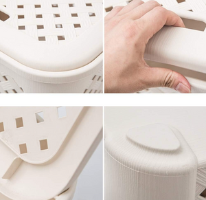 Cesto para Ropa Grande Valentino 40L – Plástico Resistente con Ventilación | Ideal para Hogar, Baño