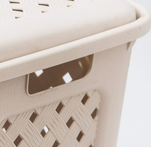 Cesto para Ropa Grande Valentino 40L – Plástico Resistente con Ventilación | Ideal para Hogar, Baño