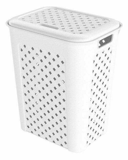 Cesto para Ropa Grande Valentino 40L – Plástico Resistente con Ventilación | Ideal para Hogar, Baño