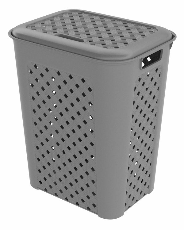 Cesto para Ropa Grande Valentino 40L – Plástico Resistente con Ventilación | Ideal para Hogar, Baño