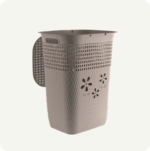 Cesto de Ropa Flor 44L – Diseño Ventilado y Gran Capacidad | Plástico Resistente para Hogar y Lavandería