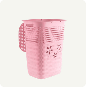 Cesto de Ropa Flor 44L – Diseño Ventilado y Gran Capacidad | Plástico Resistente para Hogar y Lavandería
