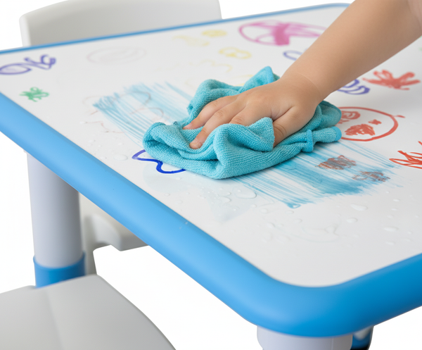 Mesa Infantil Didáctica con Pizarrón y 4 Sillas – Dibuja, Aprende y Juega | Fabricante Directo