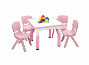 Mesa Infantil Didáctica con Pizarrón y 4 Sillas – Dibuja, Aprende y Juega | Fabricante Directo