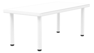 Mesa Infantil Plástico 120x60 con 6 Sillas Multicolor Pastel