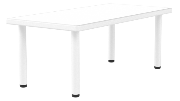 Mesa Infantil Plástico 120x60 con 6 Sillas Multicolor Pastel