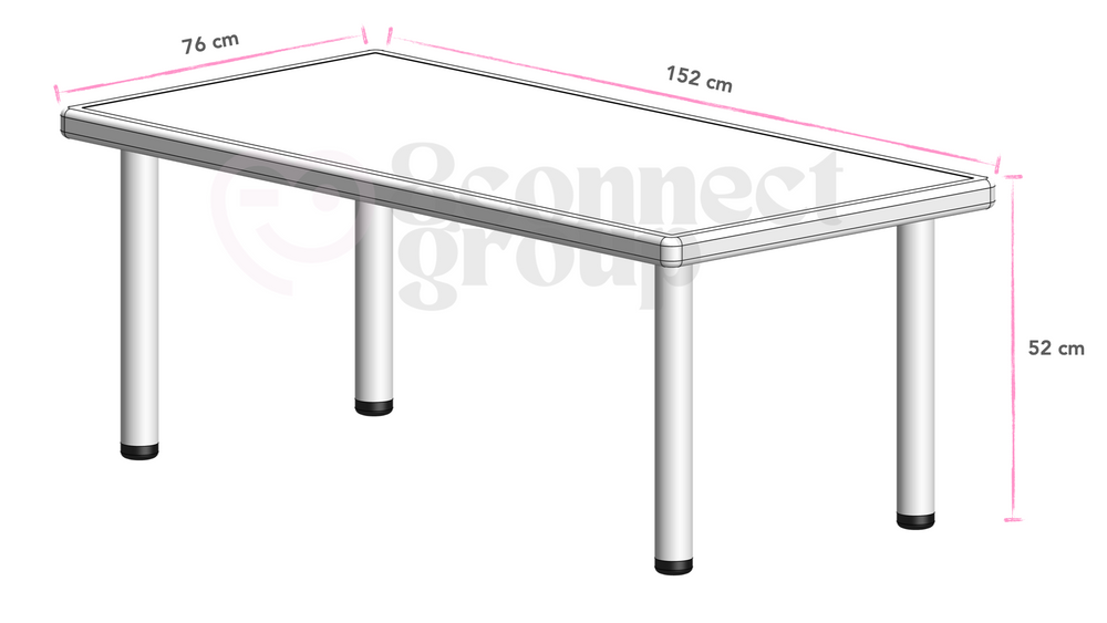Mesa Infantil Plástico Resistente Colores 152x76 "ideal 10 sillas"