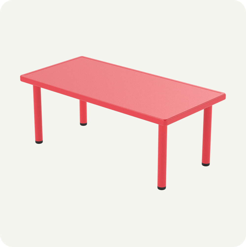 Mesa Infantil Plástico Resistente Colores 120x60