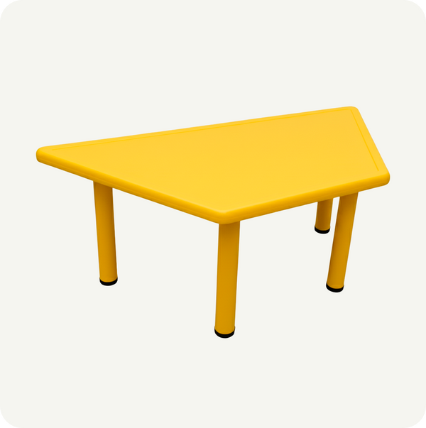 Mesa Infantil Trapezoidal Modular Plástico Colores Primarios