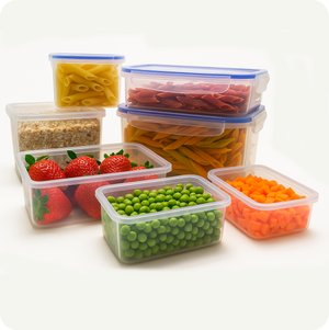 Set de 7 Herméticos Rectangulares – Apilables, Transparentes y Versátile