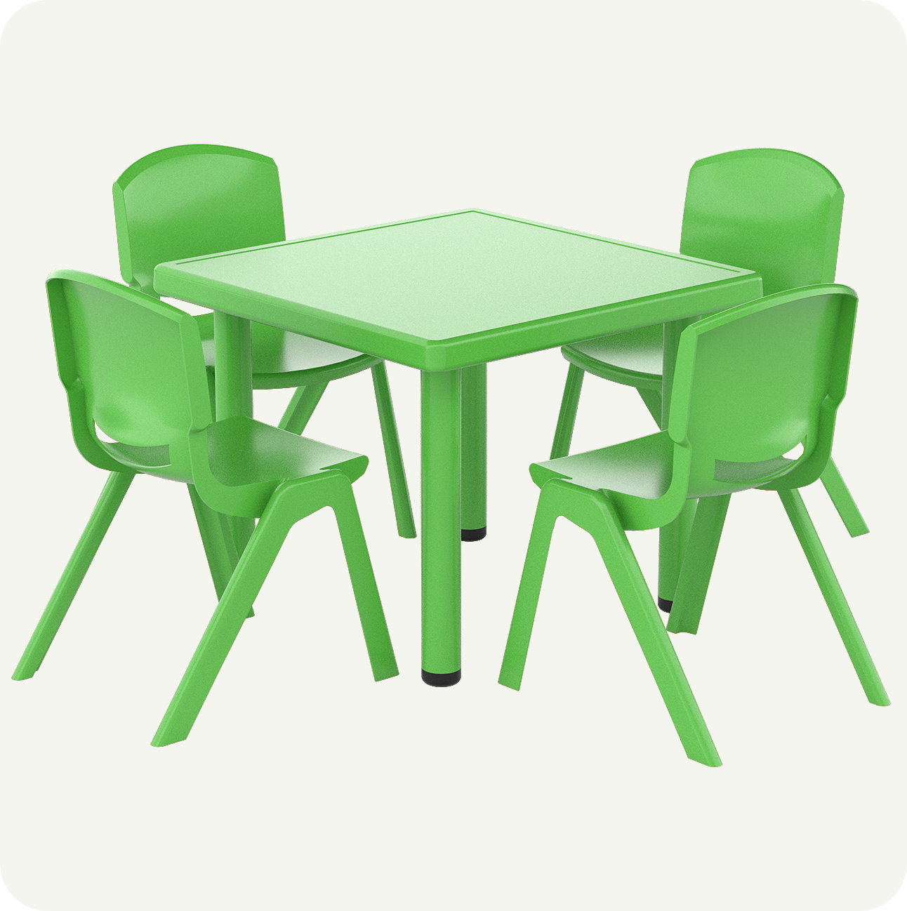 Mesa Cuadrada Infantil con 4 Sillas 60x60 cm
