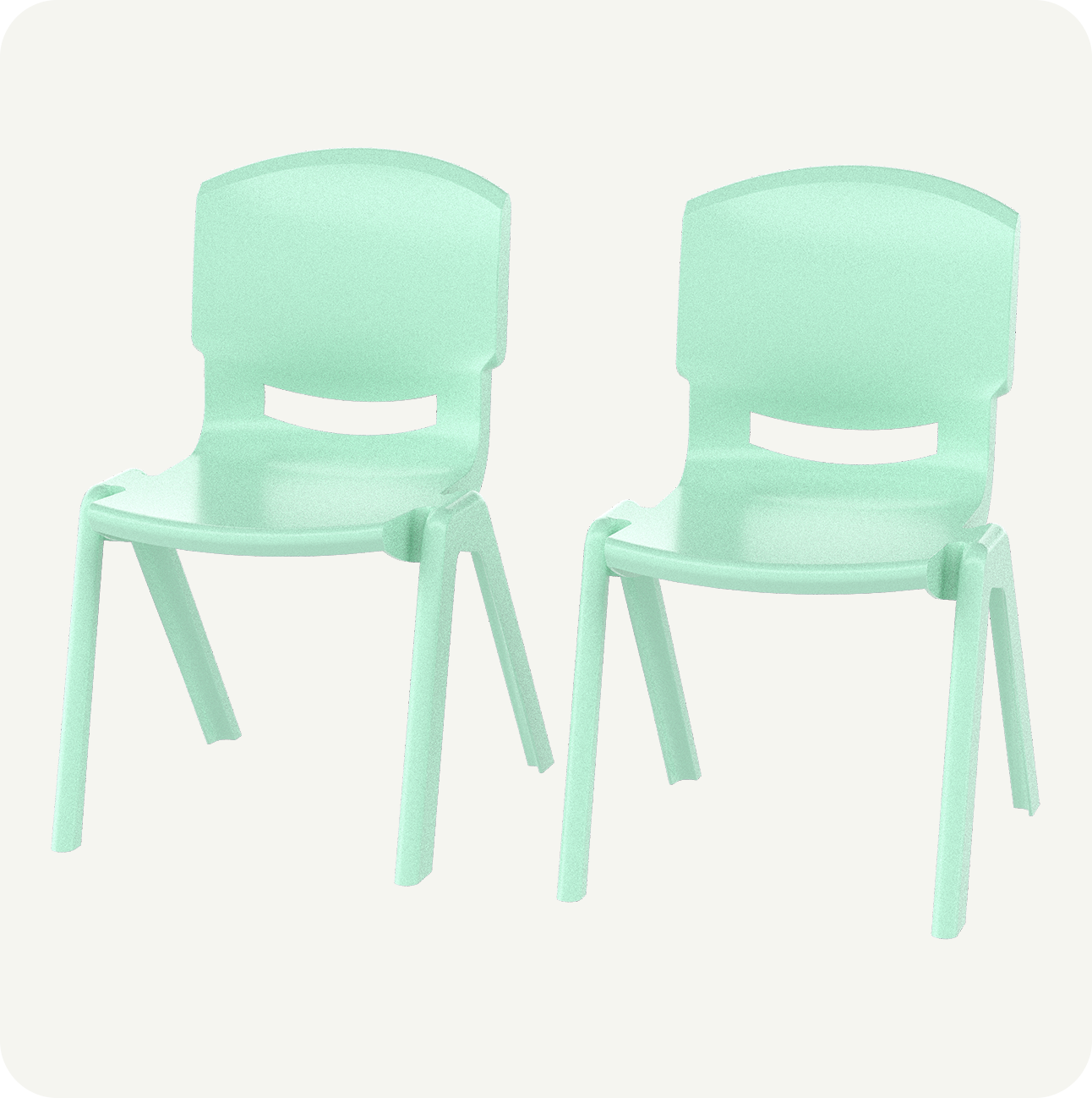 Kit 2 Sillas Infantiles Plástico Resistente
