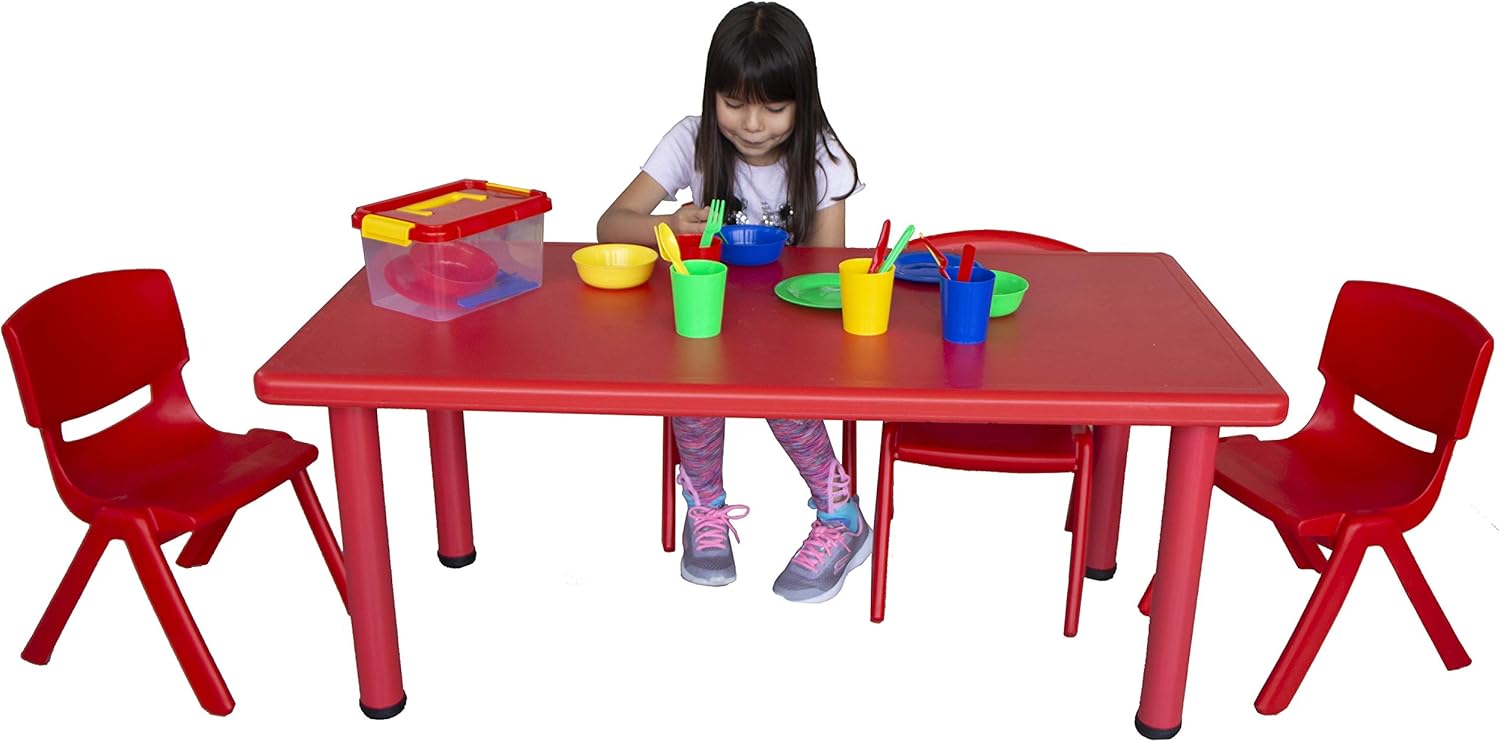 Vajilla Infantil de Colores didácticos (Juego de Cocina) Platos, Vasos, Cubiertos + Estuche