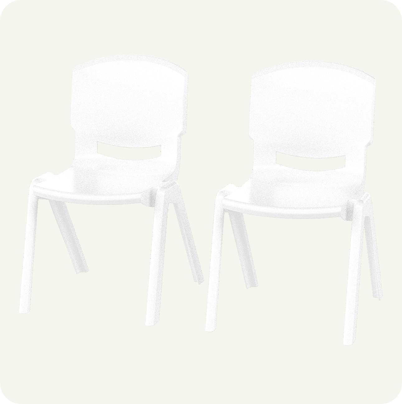 Kit 2 Sillas Infantiles Plástico Resistente