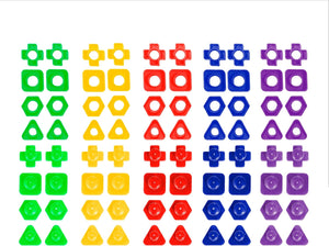 Tuercas y Tornillos didactico de plástico en estuche80 Piezas (Juguete para niños)