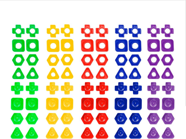 Tuercas y Tornillos didactico de plástico en estuche80 Piezas (Juguete para niños)