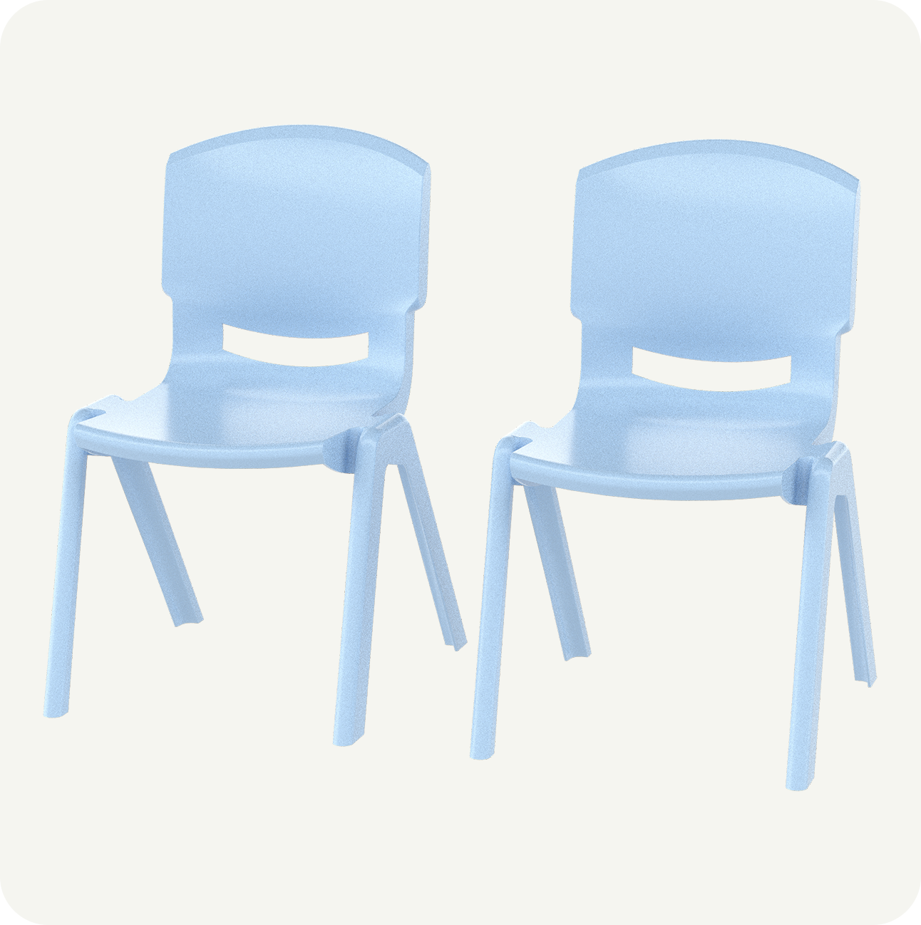 Kit 2 Sillas Infantiles Plástico Resistente