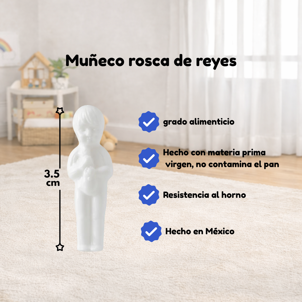 Muñeco Para Rosca De Reyes Paquete 1000 Piezas Color Blanco