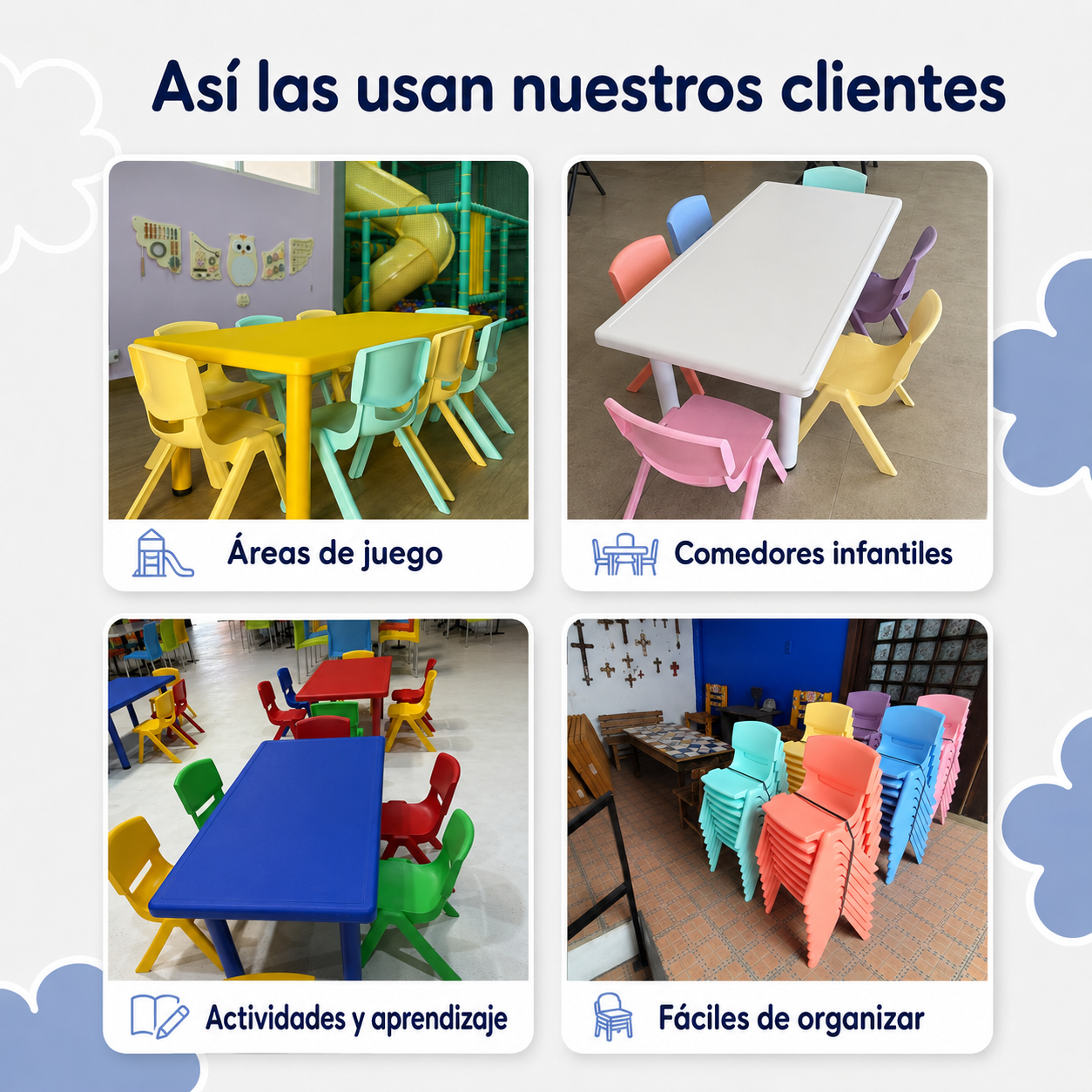 Silla Infantil Plástico resistente Multicolor