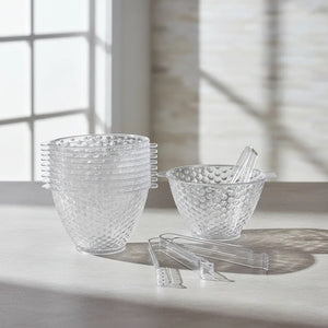 Paquete De Hielera Gotas con Pinzas De Plastico Transparente con 12 Hieleras y 12 Pinzas