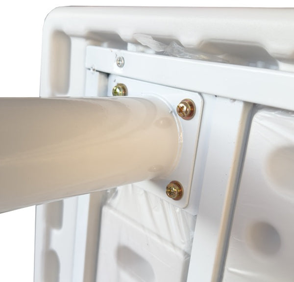 Mesa Plástica Multiusos 152×76 cm Blanca – Detalle Estético ideal 10 sillas