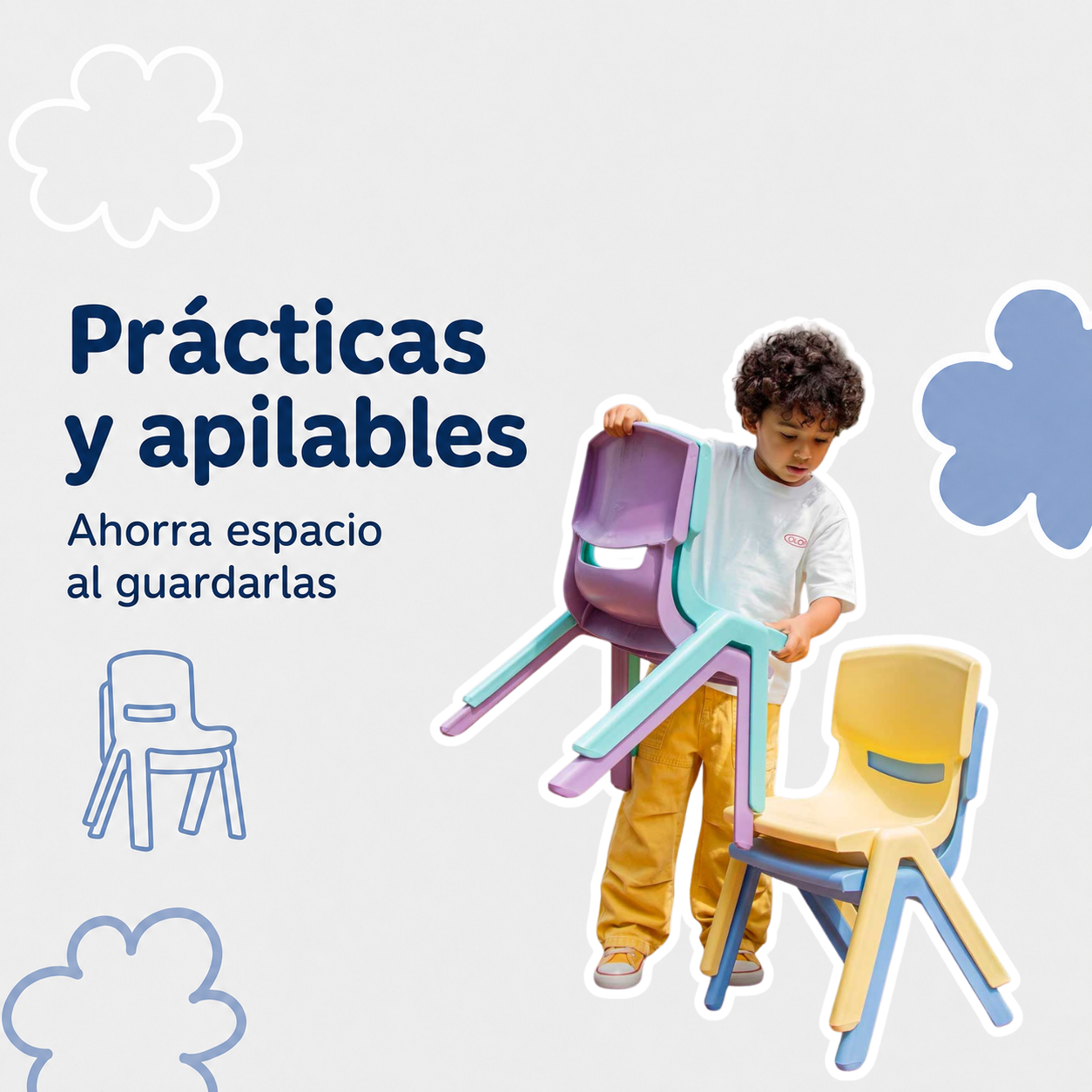 Silla Infantil Plástico resistente Multicolor