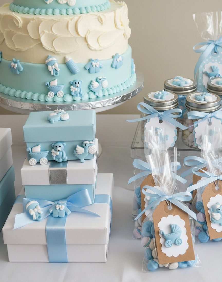 Pack 120 Figuritas Resina Chicas Baby Shower