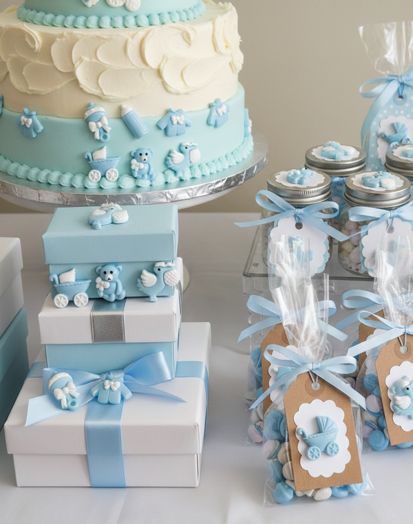 Pack 120 Figuritas Resina Chicas Baby Shower