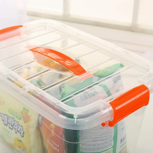 Pack de 6 Cajas Organizadoras DIMEX Chicas Tapa y Seguro | 27.5x21x17 cm | Plástico Transparente Resistente