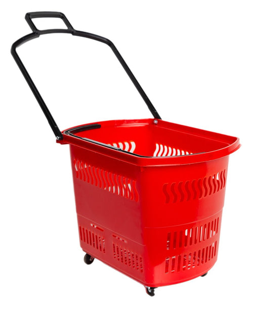 Canasta De Supermercado Compras Con Asa Extensible Y Ruedas