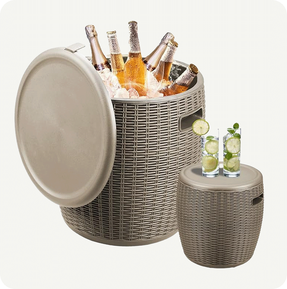 Hielera Rattan 35L – ¡Bebidas frías todo el día!