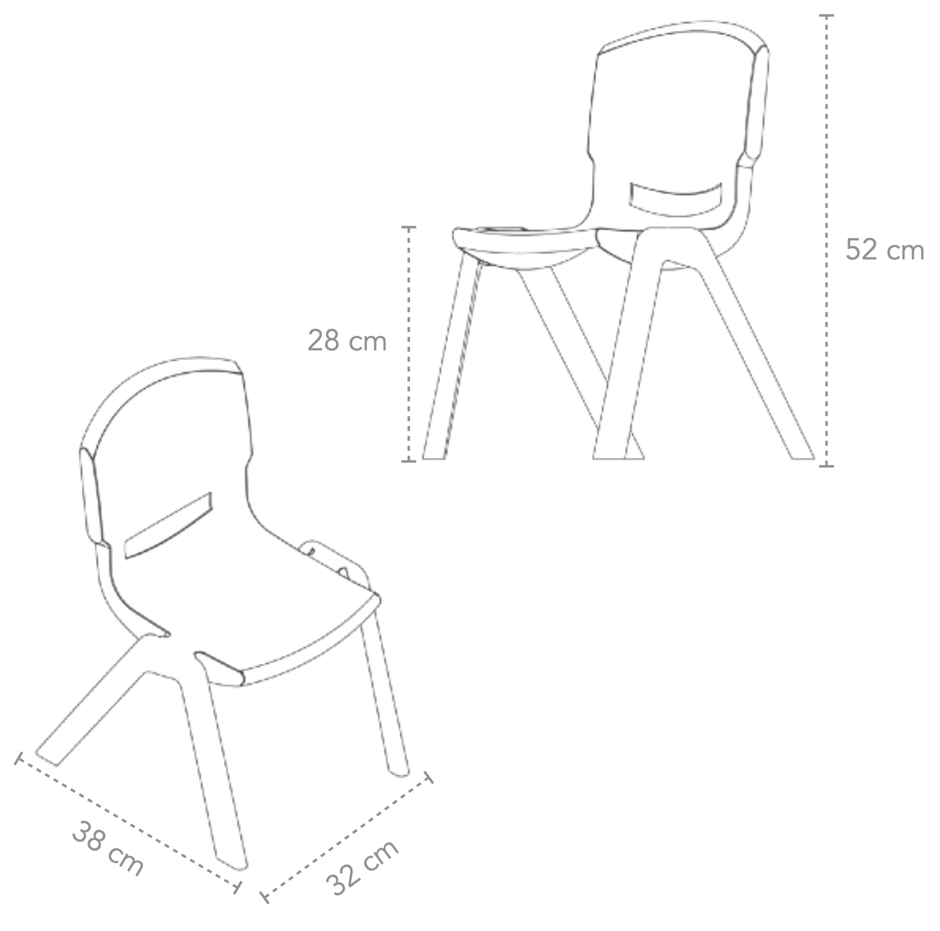 Pack 10 Sillas Infantiles Resistentes Colores Pastel