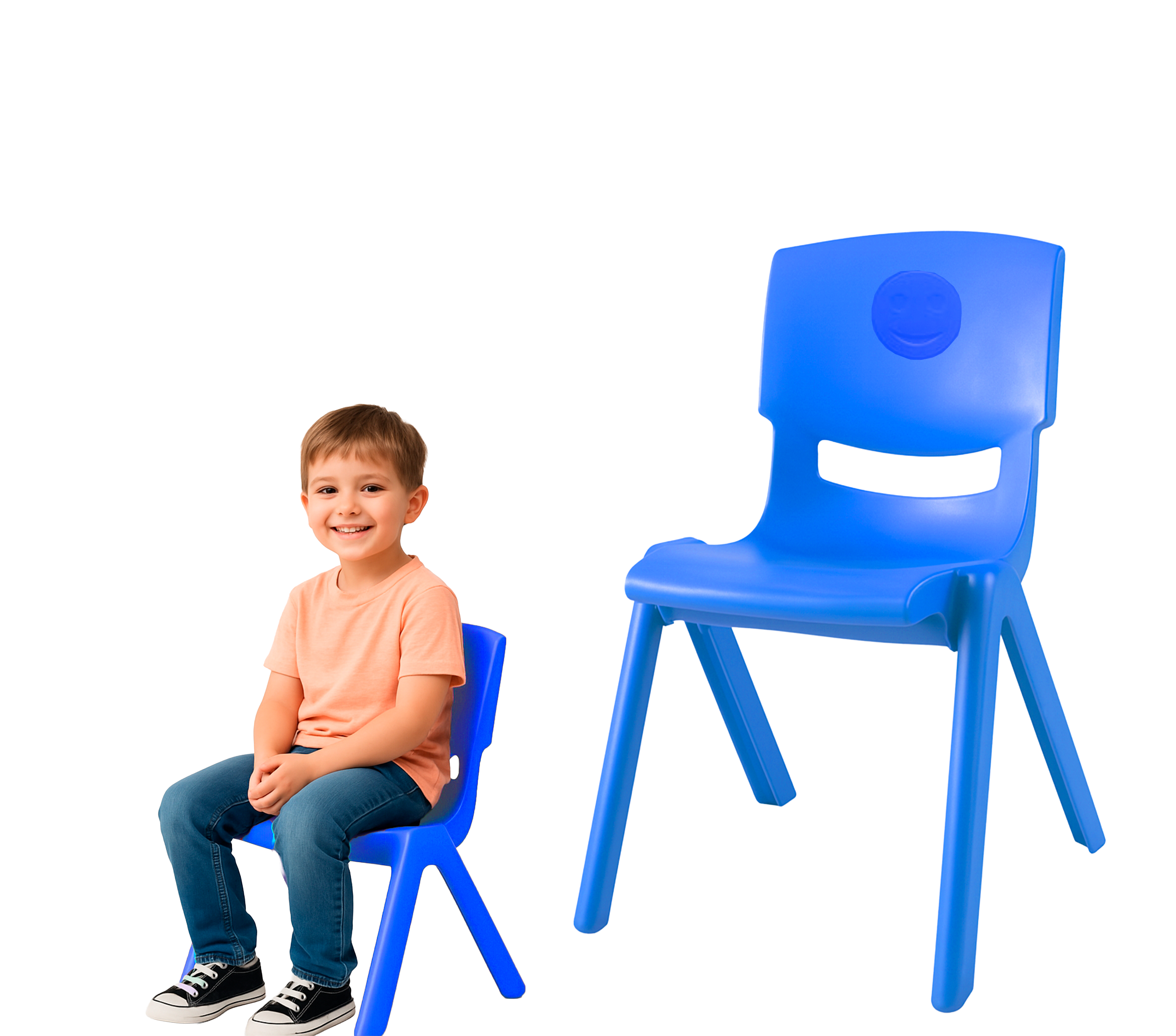 Pack 6 Sillas T2 Infantil Plástico Edad 4 A 7 Años