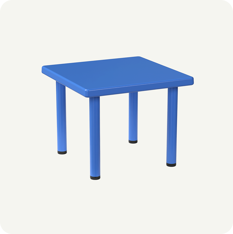 Mesa Infantil Cuadrada 60x60 Ideal 4 sillas