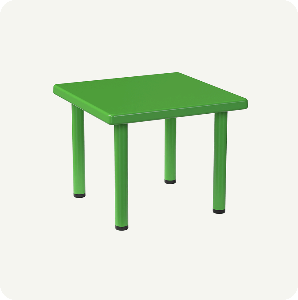 Mesa Infantil Cuadrada 60x60 Ideal 4 sillas