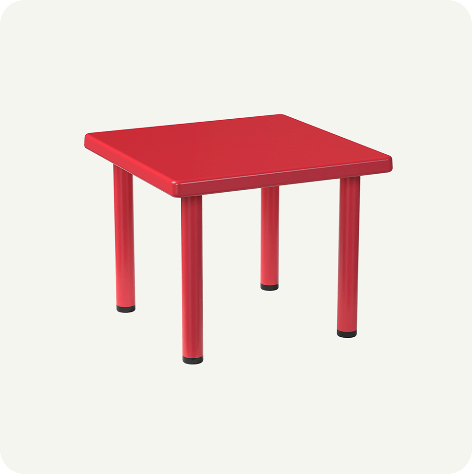 Mesa Infantil Cuadrada 60x60 Ideal 4 sillas